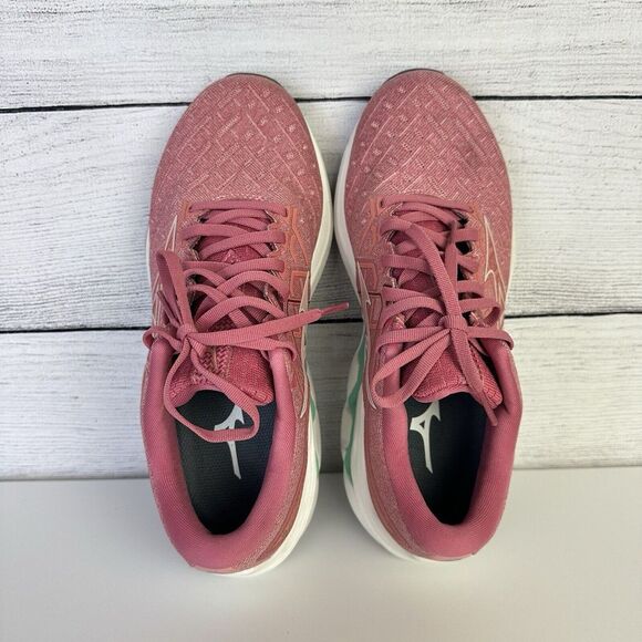 Mizuno Wave Inspire 18 Pink Rosette Snow White Running Shoes Women's Size 7.5 US - Picture 7 of 11